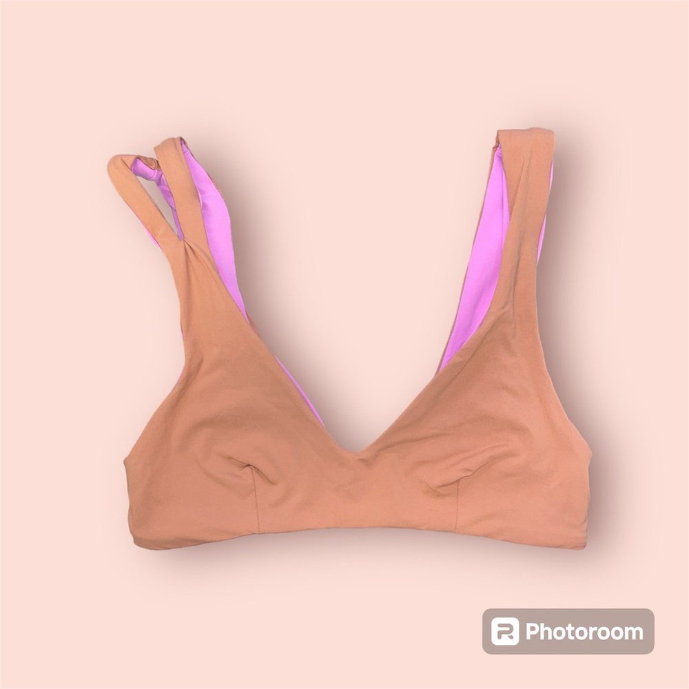 NWT L*Space One Wave Reversible Bikini Top Size S Rosebud/Putty *Top Only* - Picture 5 of 9